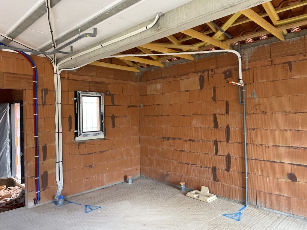 Chantier pré-équipement climatisation EI2M