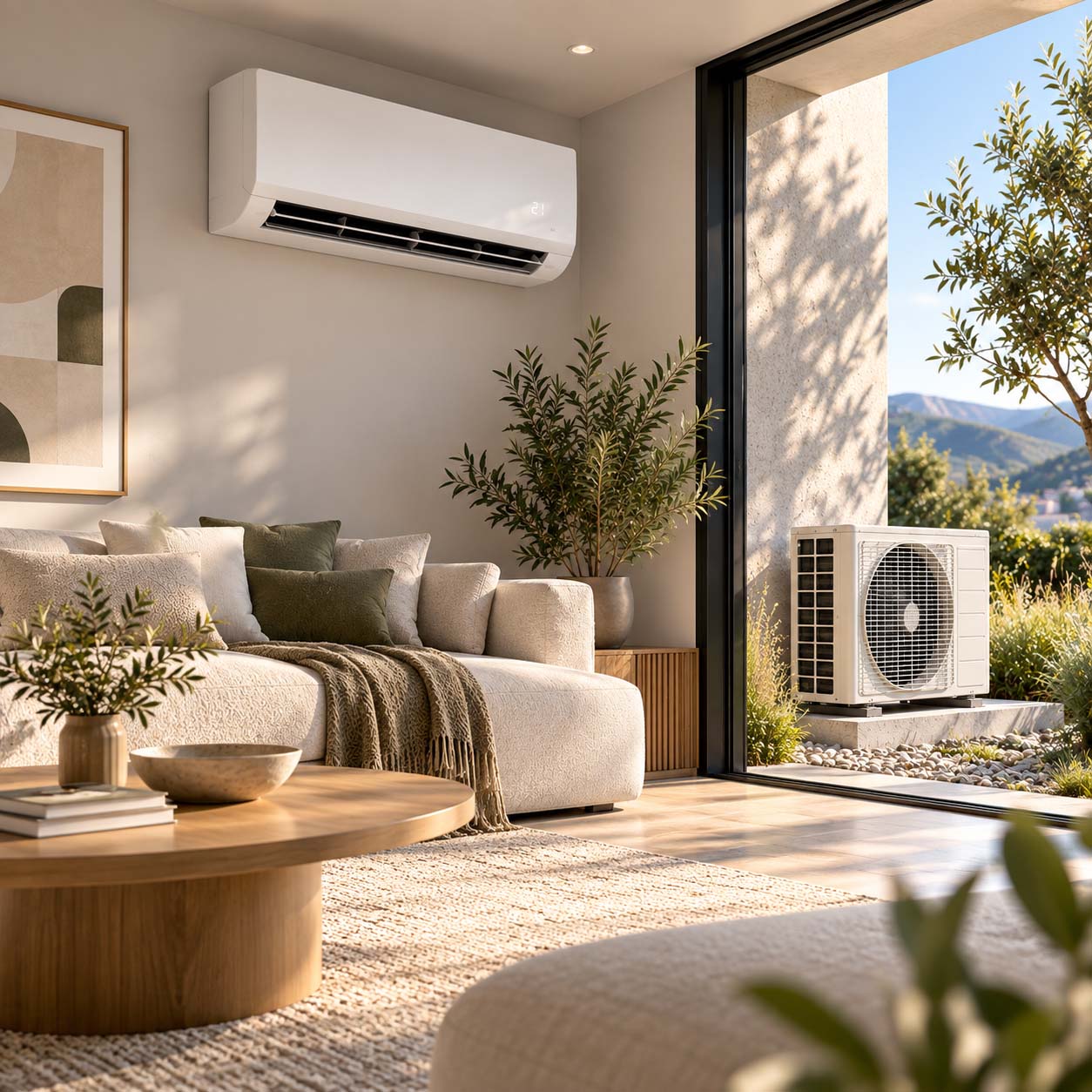 Unité extérieure de pompe à chaleur Air Air installée par EI2M Energies